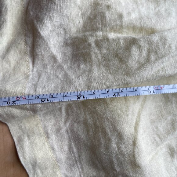 Butter Yellow Linen Sleeveless Babydoll Peplum Top - Picture 6 of 6